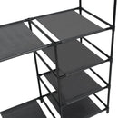tøjstativ 87x44x158 cm stål og ikke-vævet stof sort