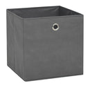 opbevaringskasser 10 stk. ikke-vævet stof 32x32x32 cm grå