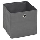 opbevaringskasser 10 stk. ikke-vævet stof 32x32x32 cm grå