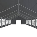 Teltstof uden ramme Grå 12 x 6 m PE