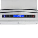 ø-emhætte 90 cm LCD-display touchsensor 756 m³/t. LED