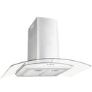 vægmonteret emhætte 90 cm rustfrit stål 756 m³/t. LED
