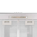 vægmonteret emhætte 90 cm rustfrit stål 756 m³/t. LED