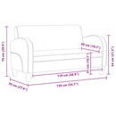 2-personers sofa kunstigt ruskind brun