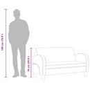 2-personers sofa kunstigt ruskind brun