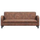 3-personers sofa imiteret ruskind brun