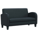 2-personers sofa kunstlæder sort