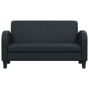 2-personers sofa kunstlæder sort