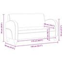 2-personers sofa kunstlæder sort