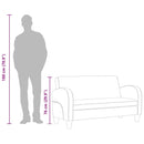 2-personers sofa kunstlæder sort