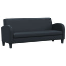 3-personers sofa kunstlæder sort