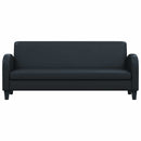 3-personers sofa kunstlæder sort