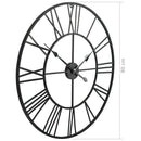 vægur i vintagestil kvarts-urværk metal 80 cm XXL