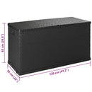 udendørs opbevaringkasse 120x56x63 cm polyrattan antracitgrå