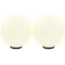 LED-kuglelamper 2 stk. kugleformet 30 cm PMMA