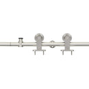hardwarekit til skydedør 183 cm rustfrit stål sølvfarvet