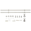 hardwarekit til skydedør 183 cm rustfrit stål sølvfarvet