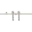 hardwarekit til skydedør 183 cm rustfrit stål sølvfarvet