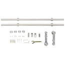 hardwarekit til skydedør 183 cm rustfrit stål sølvfarvet