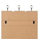 vægmonteret knagerække med 6 knager HOME IS 120 x 40 cm