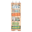 vægmonteret knagerække med 6 knager LIVE LIFE 120 x 40 cm