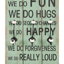 vægmonteret knagerække med 6 knager HAPPY LOVE 120 x 40 cm