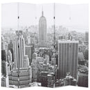 foldbar rumdeler 200 x 170 cm New York by Day sort og hvid
