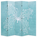 foldbar rumdeler 200 x 170 cm sommerfugl blå