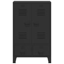 garderobe i metal industriel stil 67 x 35 x 107 cm sort