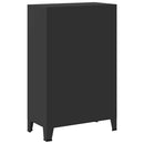 garderobe i metal industriel stil 67 x 35 x 107 cm sort