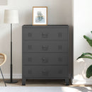 kommode i metal industriel stil 78 x 40 x 93 cm sort