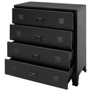 kommode i metal industriel stil 78 x 40 x 93 cm sort