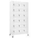 lockerskab med 18 rum 90x40x180 cm metal