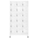 lockerskab med 18 rum 90x40x180 cm metal