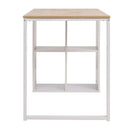 skrivebord 120x60x75 cm egetræsfarvet og hvid