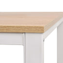 skrivebord 120x60x75 cm egetræsfarvet og hvid