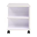 hylde med hjul 50x35x42 cm hvid
