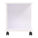 hylde med hjul 50x35x42 cm hvid