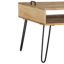 tv-bord i massivt mangotræ 110 x 35 x 45 cm