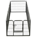 løbegård til hunde 8 paneler stål 60 x 80 sort