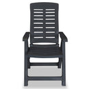 havelænestole 4 stk. plastik antracitgrå