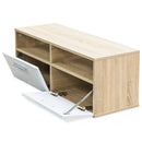 tv-borde 2 stk. 95x35x36 cm konstrueret træ egetræ og hvid