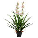 kunstig Cymbidium-orkidé med krukke 100 cm grøn