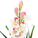 kunstig Cymbidium-orkidé med krukke 100 cm grøn