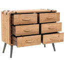 kommode 91x35x73 cm massivt grantræ