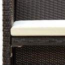 2-personers havesofa med hynder brun polyrattan