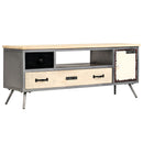 TV-skab massivt mangotræ og stål 120 x 30 x 45 cm