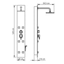 bruserpanel glas 18 x 42,1 x 120 cm sort