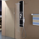 bruserpanel glas 18 x 42,1 x 120 cm sort