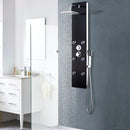 bruserpanel glas 25 x 44,6 x 130 cm sort